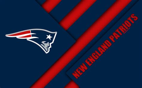 Download Wallpapers New England Patriots 4k Logo Nfl Blue Red