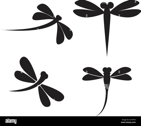 Dragonfly Icon Logo Vector Template Stock Vector Image And Art Alamy