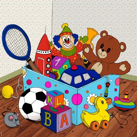 Kids Toys In Box Vector Clipart By Microvector Thehun