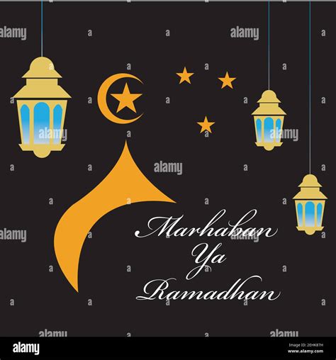 Vector Illustration Of Marhaban Ya Ramadhan Stock Vector Image And Art