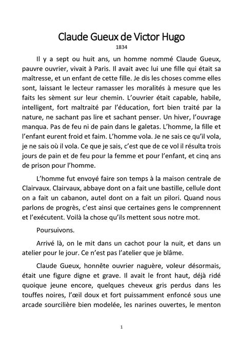 Calaméo - Claude Gueux De Victor Hugo Txt