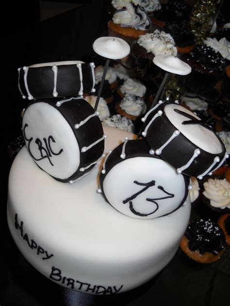 Drum Set And Cupcakes