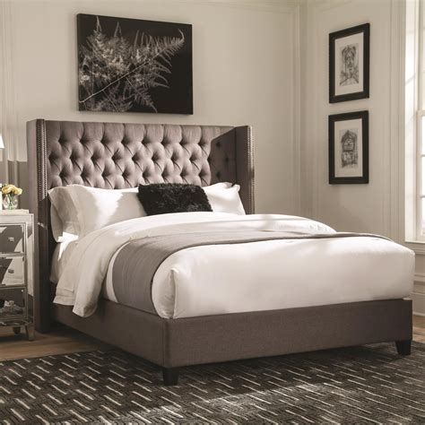 Give your bedroom a sophisticated edge with our range of grey beds. Benicia Grey Woven Fabric Platform Bed | Las Vegas ...