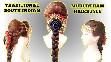 How To Do Traditional Hairstyle Tamil South Indian Muhurtham Hairstyle Laxmi Bridal