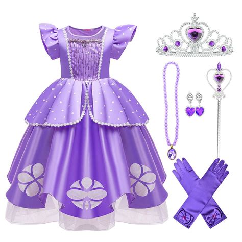 Hawee Rapunzel Princess Sofia Costume For Girl Dress Up Costume Kids
