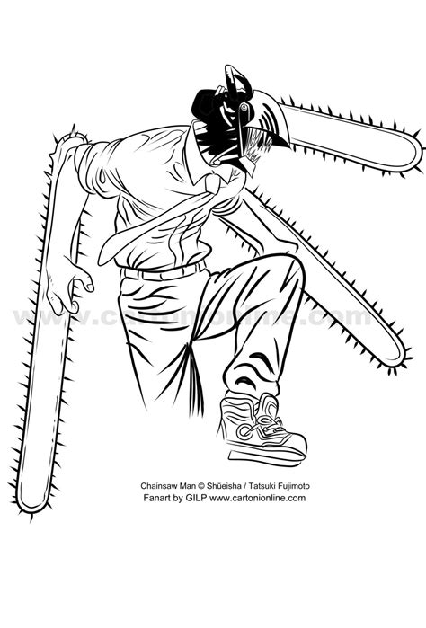 Dibujos De Chainsaw Man 1 Para Colorear Para Colorear