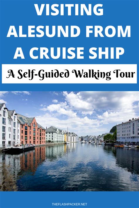 The Front Cover Of A Guide To Visiting Alesund From A Cruise Ship With