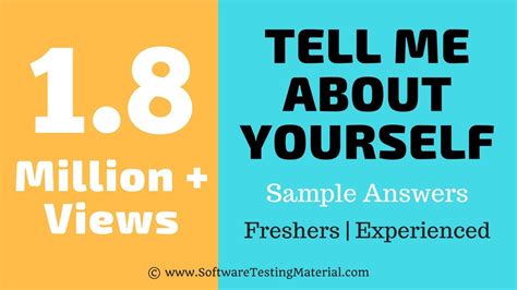 Tell Me About Yourself Answer For Experienced Software