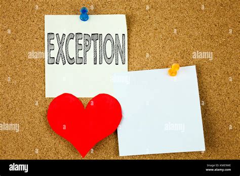 Conceptual Hand Writing Text Caption Inspiration Showing Exception