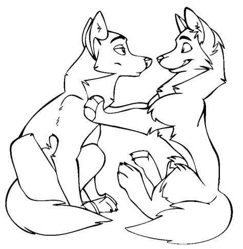 Image of lineart anime line art png image with transparent. BaseBeast Two Wolves Lineart by Wolfinstar on DeviantArt