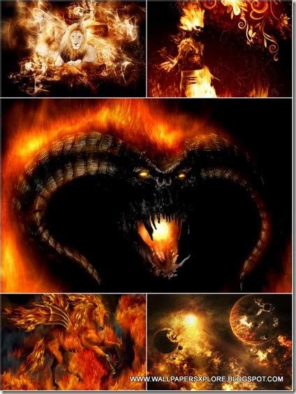 All Wallpaper Stock 30 Gothic 3d Flame Effects Wallpapers Set 2
