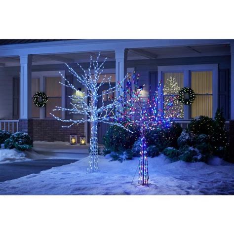 8 Ft Led Pre Lit Bare Branch Tree With White Lights