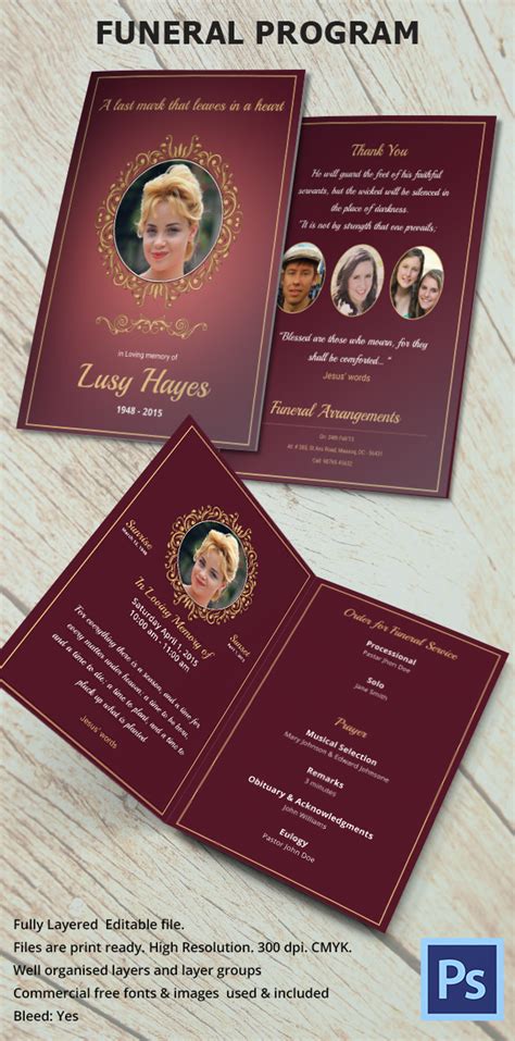 funeral program template    documents