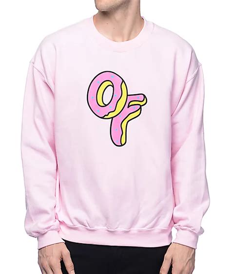 Odd Future Of Logo Light Pink Crewneck Sweatshirt