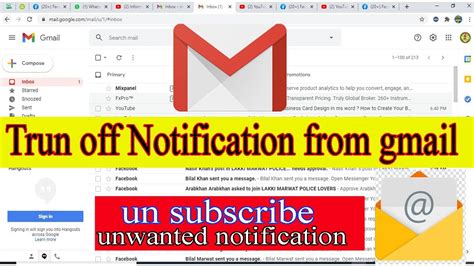 How To Turn Off Email Notifications Gmail Gmail Notification Off