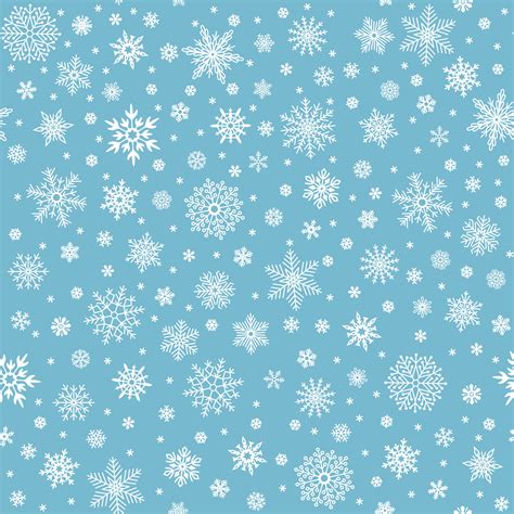 Snowflakes Seamless Pattern Winter Snow Flake Stars Falling Flakes S
