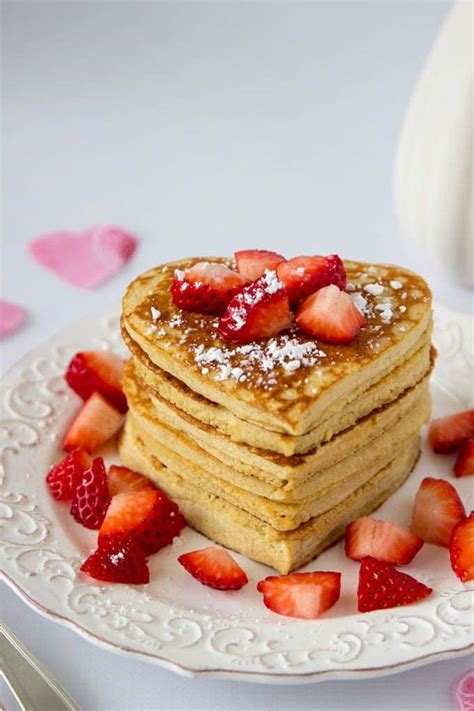 High Protein Oatmeal Pancakes Heart Shaped Simple Healthy Kitchen