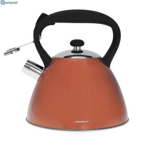 Copper Colored Klausberg KB 7209 Whistling Kettle 3L Stainless Steel