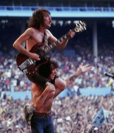 Angus Young And Bon Scott Performing At The World Series Of Rock In