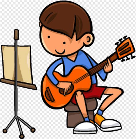 Los Niños Tocan La Guitarra Niño Tocar La Guitarra Partitura Png