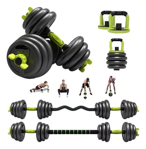 Kit Set De Mancuernas Ajustables Pesas Alta Calidad 15kg Gym Meses