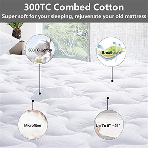 Abakan Mattress Pad Cover Queen Size Cooling Quilted Mattress Topper
