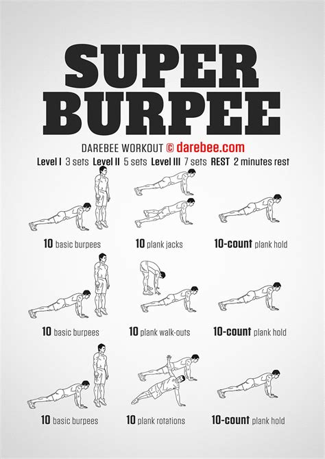 Super Burpee Workout Burpee Workout Cardio Workout Workout