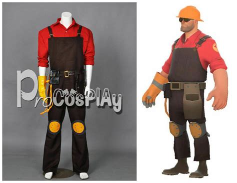 Team Fortress 2 Red Engineer Cosplay Costume Halloween Custom Made Ebay