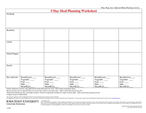I'm so glad you join me here, and desire to be connected with him, too. 16 Best Images of A Healthy Meal Plan Worksheet - Diet ...