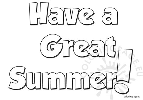 960x1200 free printable summer coloring pages. Have a great summer coloring page - Coloring Page