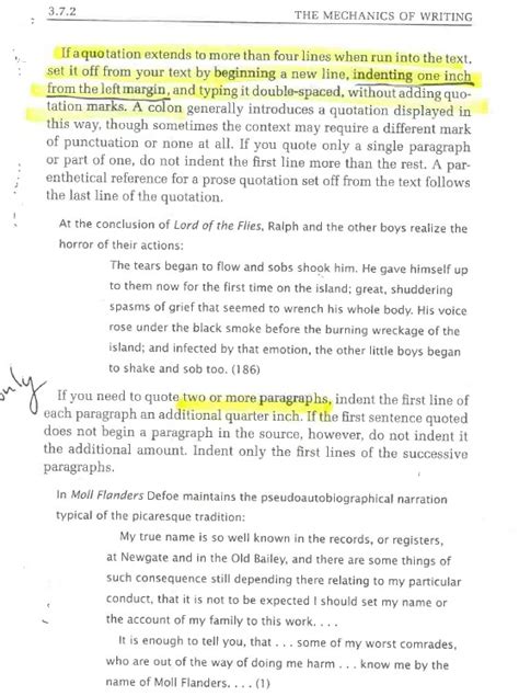 Normal quotes (less than 40 words) happen directly in a normal paragraph and have quotation marks at the beginning and end of block quotes are separate from your normal paragraphs (with some special formatting) and don't have quotation marks. How to Cite Block Quotes | Clear & Concise