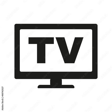 The Tv Icon Television And Telly Telecasting Broadcast Symbol Flat