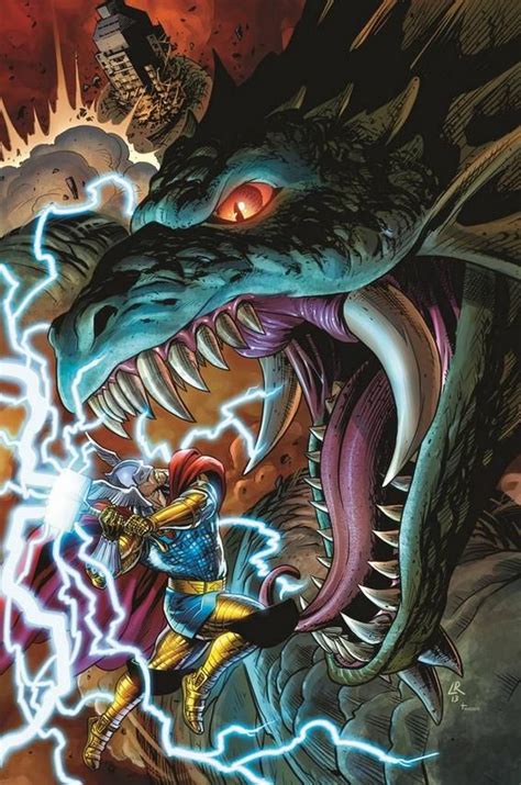 Thor Vs Midgard Serpent By Luke Ross Odinson Comic Movies Comic