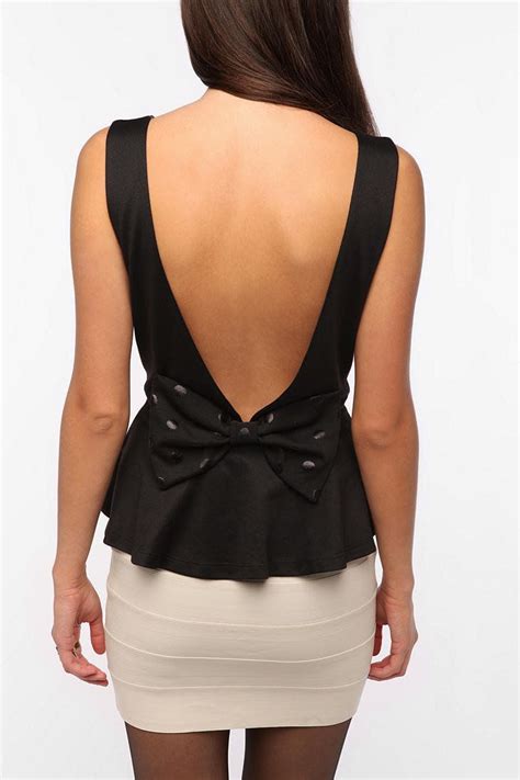 pins and needles bow back peplum tank top fashion style my style