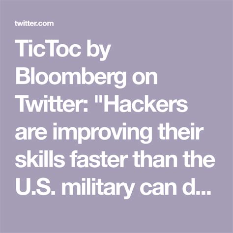 Tictoc By Bloomberg On Twitter Hackers Are Improving Their Skills
