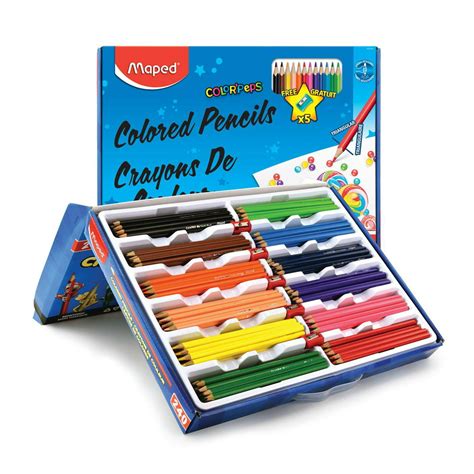 Maped Colorpeps Triangular Colored Pencils Teacher School Pack 245