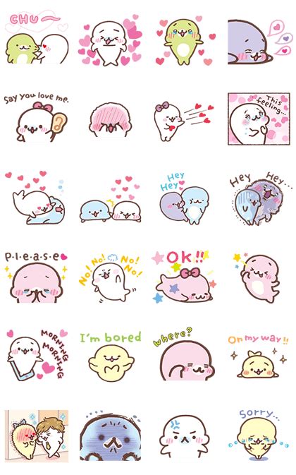Mamegoma Seal Y Stickers Line Stickers Line Store Cute Kawaii