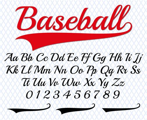 Baseball Font With Tails Baseball Script Font Baseball Font Etsy Canada