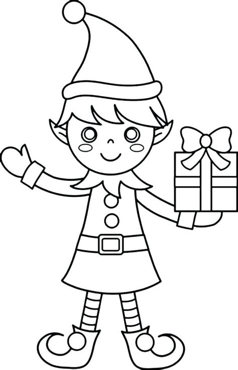 44 Free Printable Christmas Elf Coloring Pages Ideas