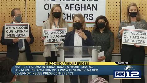 Washington Governor Welcomes Afghan Refugees Youtube
