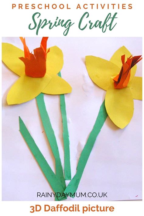 Fun 3d Spring Daffodil Art Activity For Preschoolers