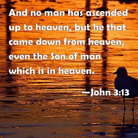 John 313 And No Man Has Ascended Up To Heaven But He That Came Down