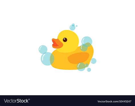 Yellow Rubber Duck Icon Royalty Free Vector Image