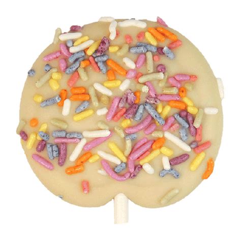 White Chocolate Party Pop With Sprinkles