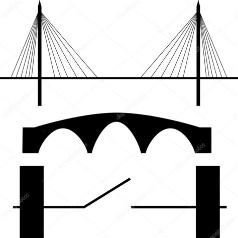 Bridge Silhouette Vector — Stock Vector © Photos 5931572