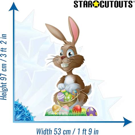 Easter Bunny With Egg Basket Lifesize Cardboard Cutout Standee