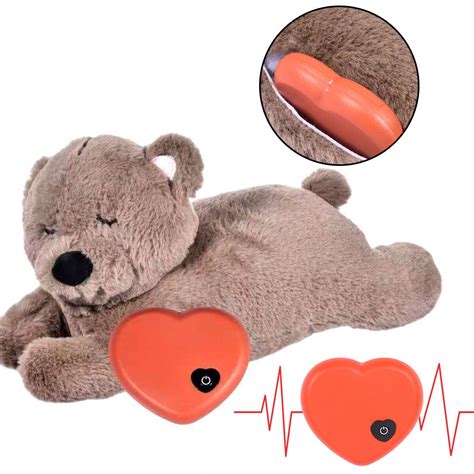 Pet Heartbeat Plush Toy Puppy Behavioral Training Toy Sleep Snuggle Eco