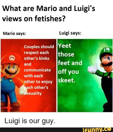 Dark Mario And Luigi Memes What Are Mario And Luigis Views On Fetishes Mario Says Couples
