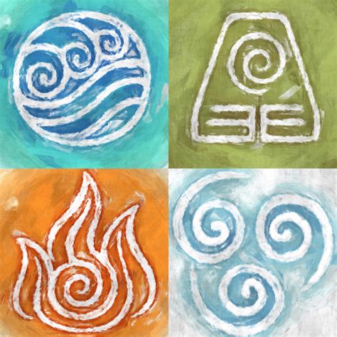 Water Earth Fire Air The Four Elements Thelastairbender