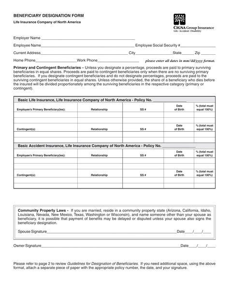 Sample Beneficiary Designation Letter Fill And Sign P
